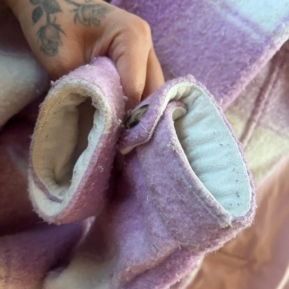 Carter's Purple and Cream Plaid Sweater
